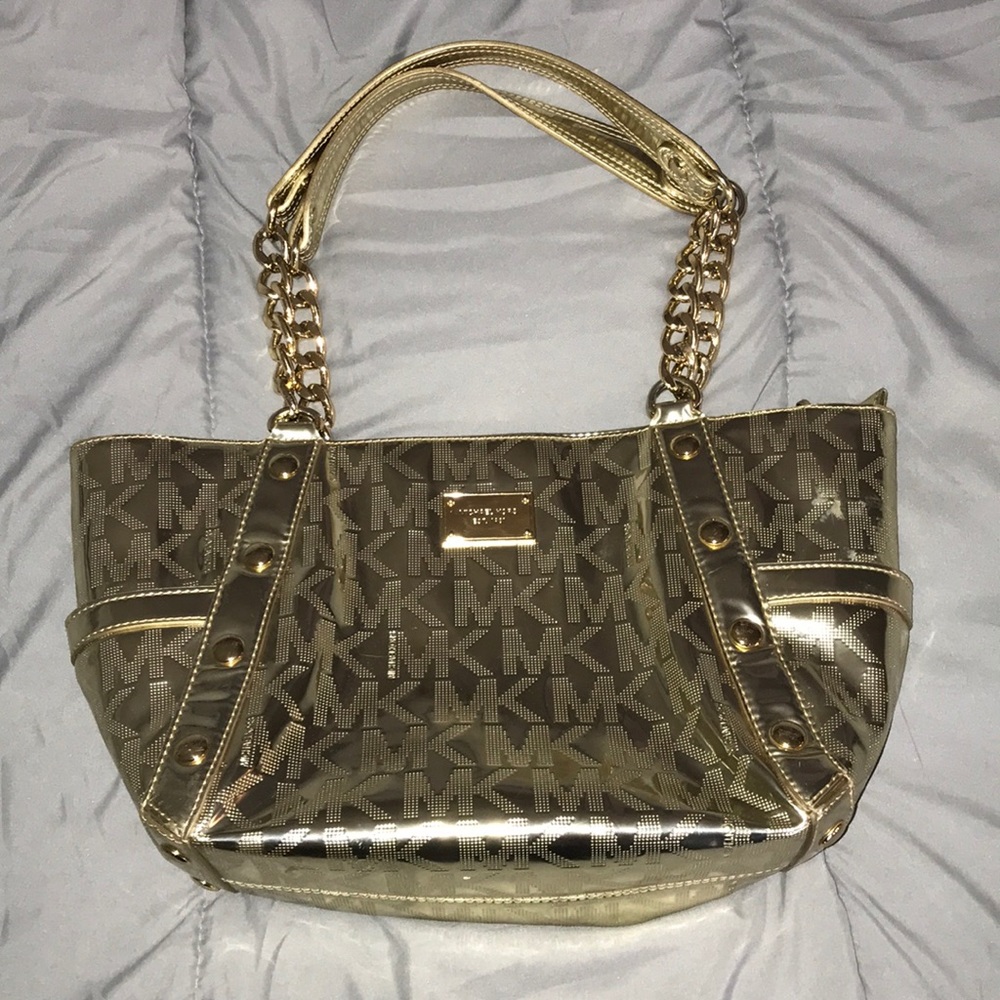 Gold Michael Kors shoulder bag